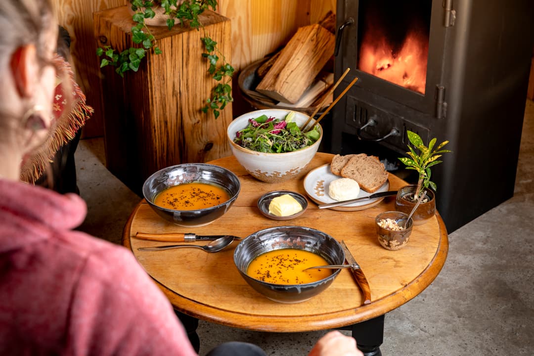 dîner au coin du feu